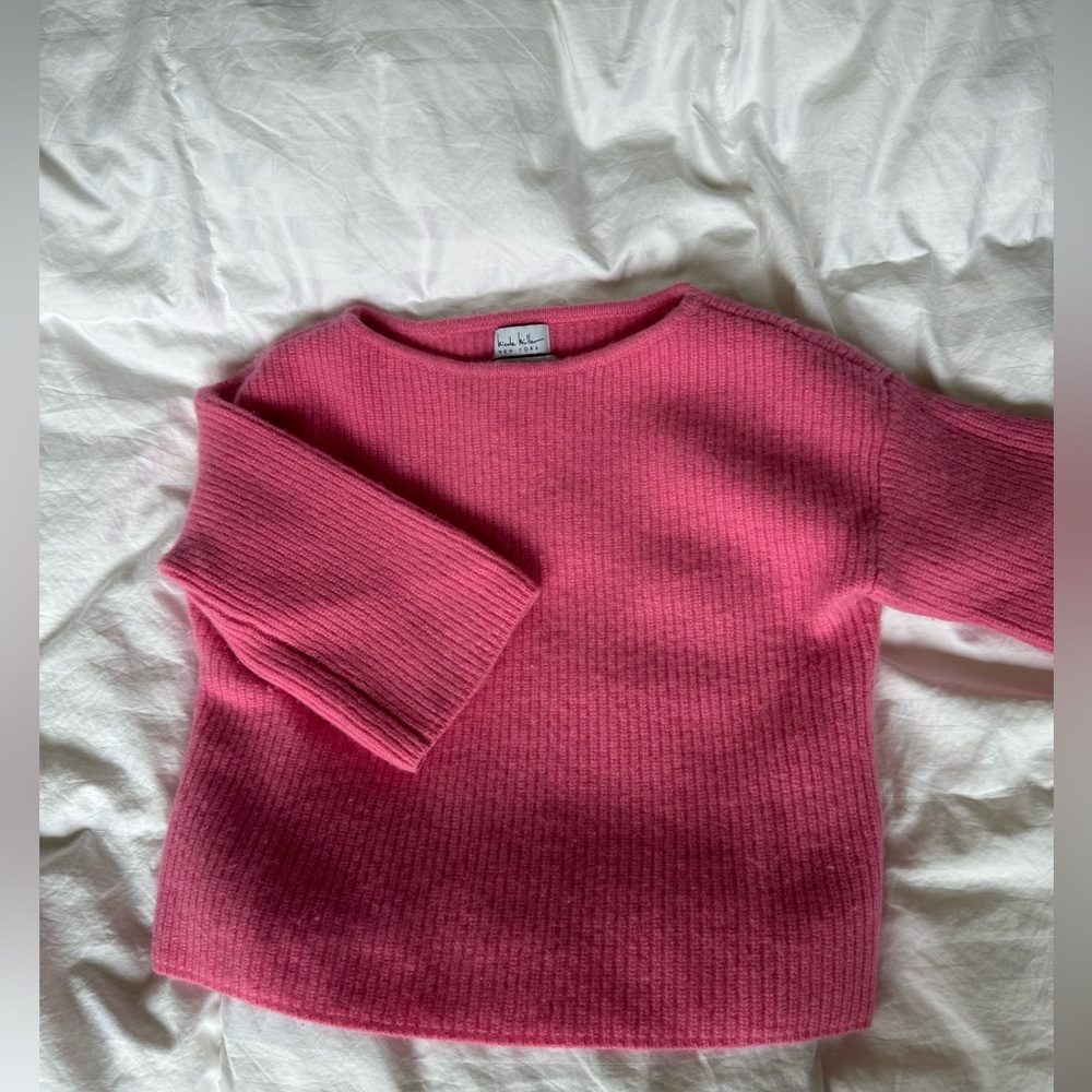 Nicole Miller cashmere & merino boatneck sweater